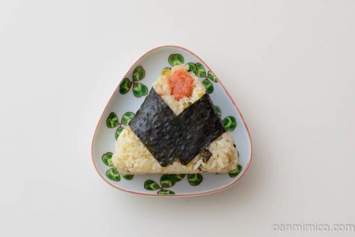 直巻おむすび 高菜混ぜ飯と明太子【セブンイレブン】皿盛り