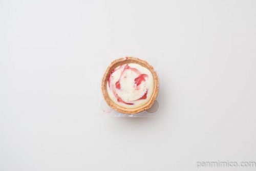 ストロベリーチーズケーキタルト【不二家】上から見た図