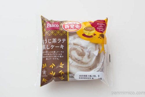 ほうじ茶ラテ蒸しケーキ【Pasco】パッケージ写真