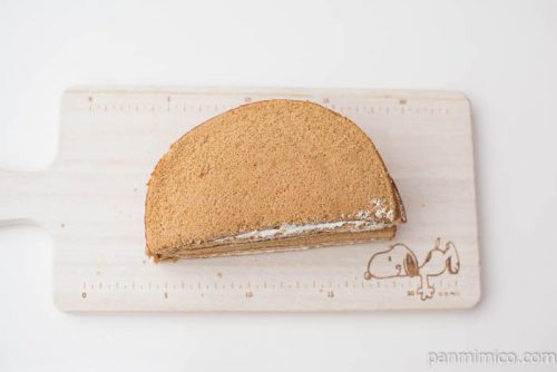 ドまんぞく コーヒーサンドケーキ チョコチップ入【ローソン】上から見た図