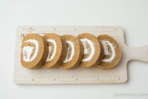 カフェショコラのロールケーキ【オランジェ】上から見た図