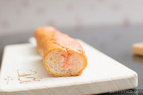 マチノパン　めんたいフランス【ローソン】断面図