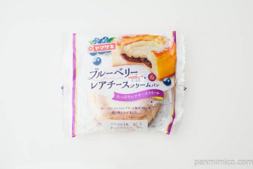 ブルーベリージャム＆レアチーズクリームパン【ヤマザキ】パッケージ写真
