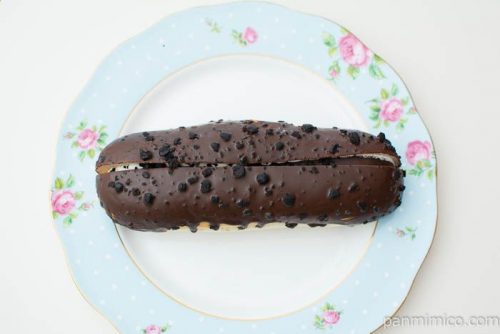 味わうチョコロール（ホイップクリーム）【ヤマザキ】上から見た図