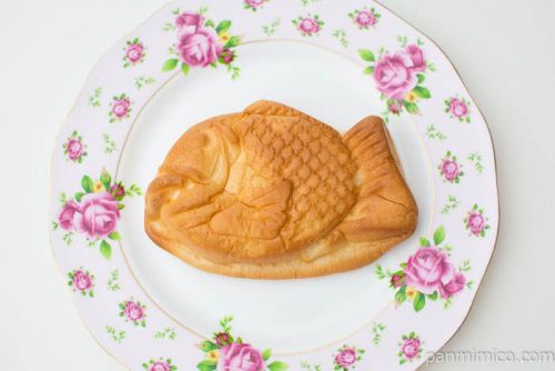 たい焼き風パン（つぶあん入り）【ヤマザキ】上から見た図