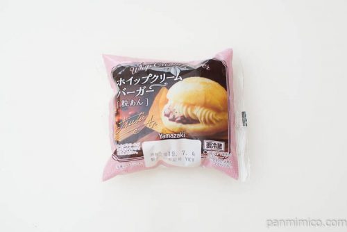 ホイップクリームバーガー（粒あん）【ヤマザキ】パッケージ