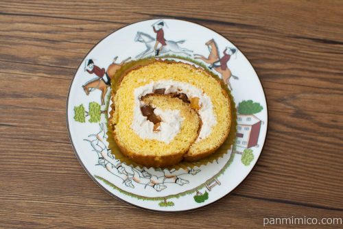 あめ色りんごのバタースカッチ風ロール【ファミリーマート】上から見た図