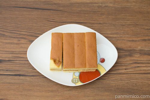 国産小麦のカステラ4個入【Pasco】上から見た図