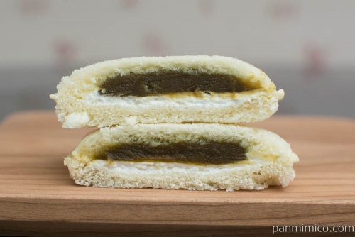 ランチパック ほうじ茶あん＆ホイップ【ヤマザキ】断面図