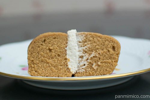 カフェラテ蒸しケーキ【ヤマザキ】断面図