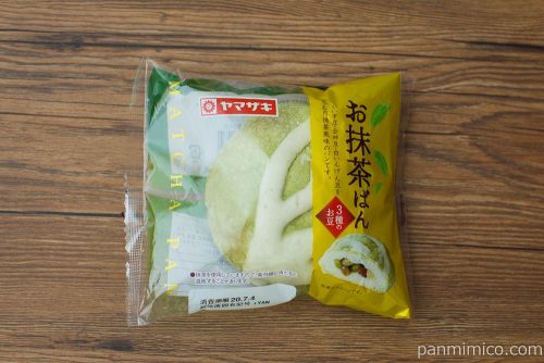 お抹茶ぱん（3種のお豆）【ヤマザキ】パッケージ