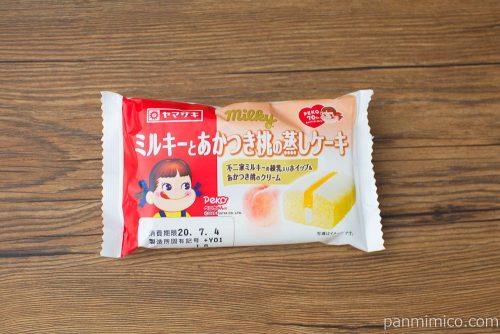 ミルキーとあかつき桃の蒸しケーキ【ヤマザキ】パッケージ
