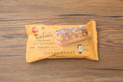 ピエール・エルメ　シグネチャー　エクレアマンゴーキャラメル【セブンイレブン】パッケージ