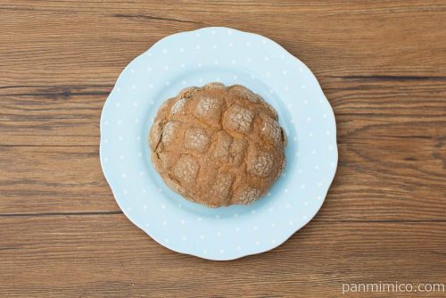 コーヒーメロンパン（キリマンジャロコーヒー入りクリーム）【ヤマザキ】上から見た図