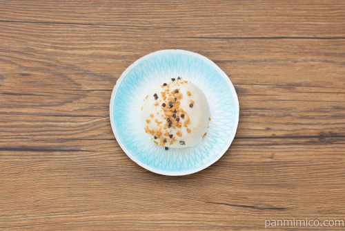 SNOOPYのもちぷよ チョコチップクッキー味【ローソン】上から見た図