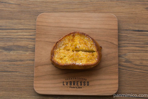 フランスパンで作った厚切りフレンチトースト【ヤマザキ】上から見た図