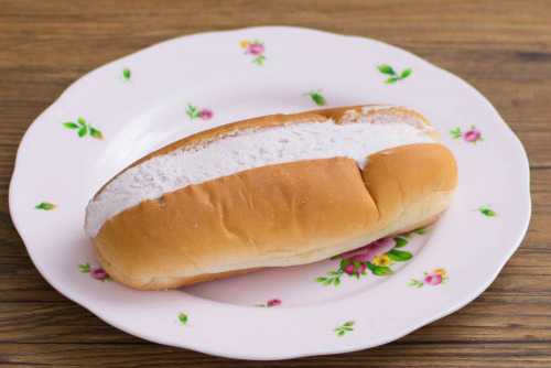 おやつコッペ 紅芋ホイップ&紅芋あん【ローソン】斜め