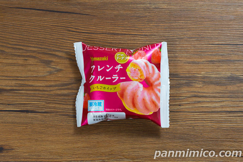 フレンチクルーラー（いちごホイップ）【ヤマザキ】パッケージの写真