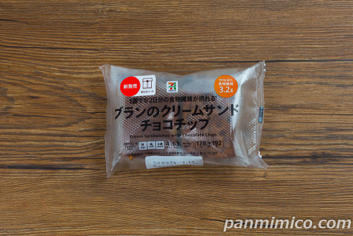 ７プレミアム　ブランのクリームサンドチョコチップ４切【セブンイレブン】パッケージの写真