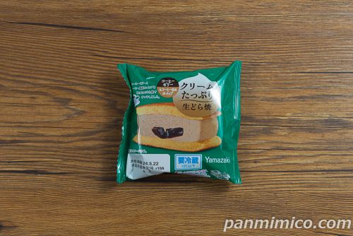 クリームたっぷり生どら焼（コーヒーゼリー＆コーヒー風味ホイップ）【ヤマザキ】パッケージの写真