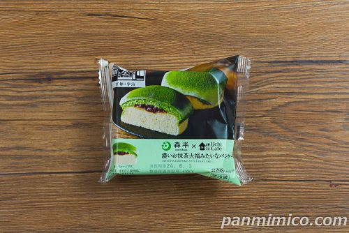 Uchi Café×森半　濃いお抹茶大福みたいなパンケーキ【ローソン】パッケージの写真