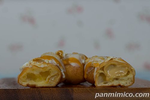 キャラメルモッチリング【ヤマザキ】【ファミリーマート】断面の写真