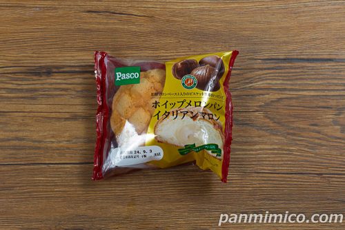 ホイップメロンパン イタリアンマロン【Pasco】パッケージの写真