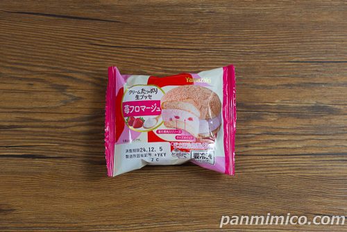 クリームたっぷり生ブッセ（苺フロマージュ）【ヤマザキ】パッケージの写真