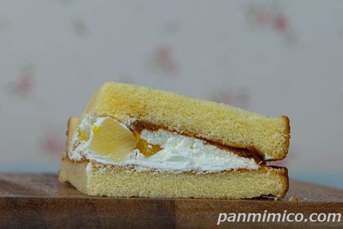 ドラえもんの四次元ポケットサンド（ホイップ＆3種のフルーツ入）【ファミリーマート】斜めから撮った写真