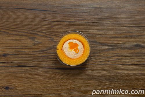 不二家「ミルキーロール（北海道産赤肉メロン）」上から撮った写真