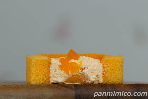 不二家「ミルキーロール（北海道産赤肉メロン）」断面の写真