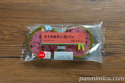 7P スイカみたいなパン 2切入【セブンイレブン】パッケージの写真