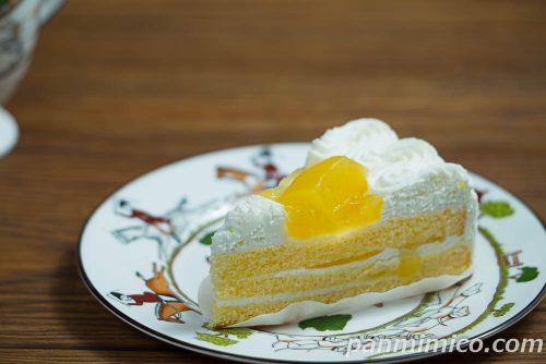 【ヤマザキ】ごろっとりんごのショートケーキ(2個入)斜めから撮った写真