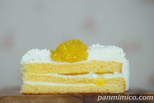 【ヤマザキ】ごろっとりんごのショートケーキ(2個入)断面の写真