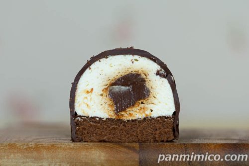 【ローソン】ショコラドーム ティラミス断面の写真