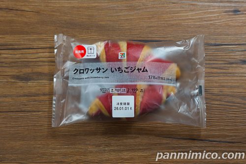 ７Ｐ　クロワッサン　いちごジャム　２個入【セブンイレブン】パッケージの写真