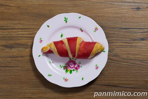 ７Ｐ　クロワッサン　いちごジャム　２個入【セブンイレブン】上から撮った写真