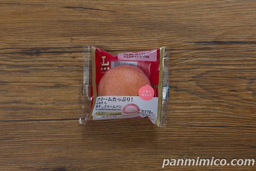 ローソン「Uchi Café　クリームたっぷり！ふわもち冷やしクリームパン　いちごホイップ」パッケージの写真