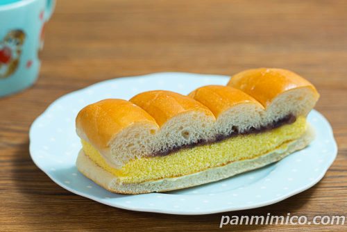 生かすてらさんど　小倉＆マーガリン【フジパン】斜めから撮った写真