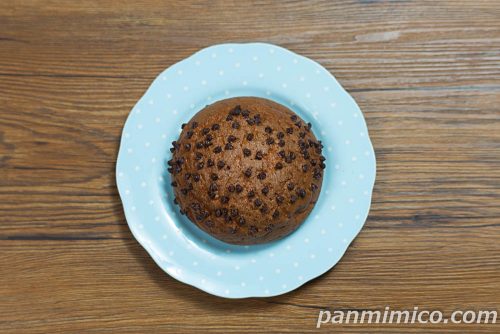 セブン「つぶつぶチョコチップのショコラメロンパン」上から撮った写真