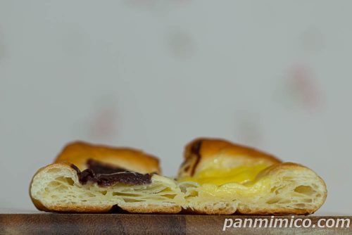 ７Ｐダブルデニッシュ　チョコ＆カスタード【セブンイレブン】断面の写真